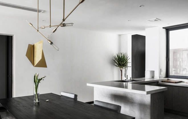 120平現(xiàn)代風(fēng)家裝案例，黑與白的詩(shī)情畫(huà)意